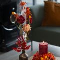 Rosa artificial com haste longa, flor artificial vermelha, 62 cm, 12 peças | Floristik24.pt