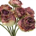 Floristik24 Rosas rosa antigo, flores de seda, flores artificiais L23cm 8pcs