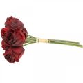 Floristik24 Rosas artificiais vermelhas, flores de seda, buquê de rosas L23cm 8pcs