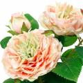 Floristik24 Rosa decorativa em vaso, flores de seda românticas, peônia rosa