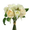 Floristik24 Rosa bouquet creme 26cm