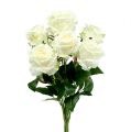 Floristik24 Buquê de rosas brancas, creme 55cm