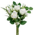 Floristik24 Bouquet de rosas brancas L46cm