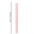 Velas rústicas cônicas, cor sólida rosa, 350/28 mm, pacote com 4 unidades. | Floristik24.pt