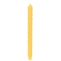 Floristik24 Velas rústicas torcidas, velas altas e cônicas, amarelo sólido, 350/28 mm, conjunto de 4 peças.