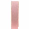 Floristik24 Fita de veludo rosa 25mm 7m
