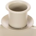 Castiçal com 4 suportes, coroa do Advento moderna, bege, 15 cm | Floristik24.pt