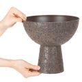 Vaso redondo com suporte, modelo moderno, 25 cm | Floristik24.pt