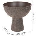 Vaso redondo com suporte, modelo moderno, 25 cm | Floristik24.pt