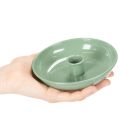 Castiçal decorativo de metal verde, para velas finas, 13 cm | Floristik24.pt
