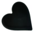 Floristik24 Tigela coração tigela decorativa de plástico antracite 24/21cm conjunto de 2