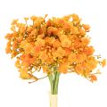 Floristik24 Ramo artificial de gypsophila laranja para arranjos florais, 30 cm, 10 unidades.