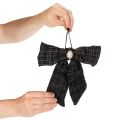 Laço de tecido com broche e gancho, xadrez, 24 cm, 2 peças | Floristik24.pt