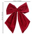 Laço de veludo cotelê vermelho para pendurar decorações de Natal, 24 cm, 2 peças | Floristik24.pt
