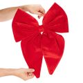 Laço decorativo vermelho, laço grande de veludo para janela ou porta, 50 cm | Floristik24.pt
