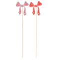 Enfeites decorativos em forma de laço com flores, 32 cm, pacote com 12 unidades. | Floristik24.pt