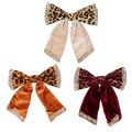 Floristik24 Laço decorativo com estampa animal de leopardo, 20 cm, conjunto com 3 peças.