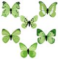 Floristik24 Verde borboleta no clipe 10cm - 11cm 6pcs