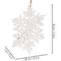 Floco de neve decorativo grande, para pendurar, 30 cm | Floristik24.pt