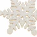 Floristik24 Dispersão decoração floco de neve glitter branco 5cm 48p