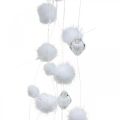 Floristik24 Guirlanda de bolas de neve guirlanda de inverno flocos de neve branco 72 cm