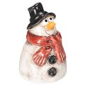 Floristik24 Boneco de neve em miniatura com cachecol vermelho, decoração de Natal, 10 cm