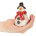 Boneco de neve em miniatura com cachecol vermelho, decoração de Natal, 10 cm | Floristik24.pt