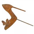 Floristik24 Sapato de conto de fadas, pátina de plugue decorativo, decoração de jardim, plugue de metal H29cm