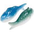 Floristik24 Peixe de natação azul/verde cerâmica 16 cm 2 peças