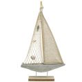 Floristik24 Barco à vela de madeira para decorar 25cm x 43cm
