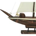 Floristik24 Decoração de veleiro navio madeira de pinho marrom 22,5×4×29cm