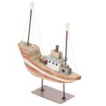 Floristik24 Modelo decorativo de barco de madeira para peitoril de janela, 20 cm