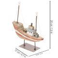 Modelo decorativo de barco de madeira para peitoril de janela, 20 cm | Floristik24.pt