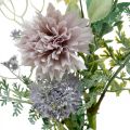Floristik24 Flores de seda em cacho, decoração de verão, crisântemos e cardo globo, flores artificiais L50cm