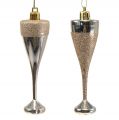 Floristik24 Taças de champanhe para pendurar ouro claro 10cm 8pcs