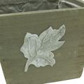Floristik24 Caixa de planta de madeira shabby chic caixa de madeira cinza 11×14,5×14cm