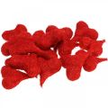 Floristik24 Corações de sisal vermelho, decoração para casamento, fibras naturais de sisal, Dia dos Namorados H7.5–9cm 16pcs