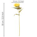 Girassol artificial com folhas e flores realistas, 58 cm, 3 peças | Floristik24.pt