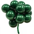 Floristik24 Mini bolas de natal em fio Ø25mm vidro verde 140p