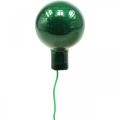 Floristik24 Mini bolas de natal em fio Ø25mm vidro verde 140p