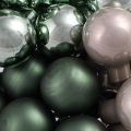 Espelhado de Frutas Vermelhas Natalinas Verde Pérola Cinza Ø20mm 140 peças | Floristik24.pt