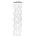 Fita decorativa de algodão com padrão de renda em rolo para trabalhos manuais e decoração, 25 mm de largura, 10 m de comprimento. | Floristik24.pt