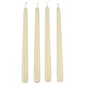 Floristik24 Velas cônicas, velas em bastão, marfim branco, 250/23 mm, 12 peças