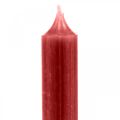 Floristik24 Vela de haste velas de cor vermelha rubi vermelho 180mm/Ø21mm 6pcs