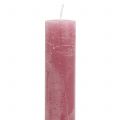 Velas cônicas cor sólida rosa velho 34 mm x 300 mm 4 unidades | Floristik24.pt