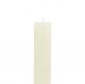 Conjunto de 4 velas cônicas de cor creme sólida, 34 mm x 240 mm. | Floristik24.pt