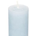 Vela cônica azul para castiçais e decoração de mesa, 34x240mm, conjunto com 4 unidades. | Floristik24.pt