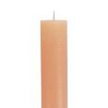 Floristik24 Velas cônicas de cor sólida Velas pêssego laranja 34×300mm 4 unidades