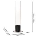 Castiçal cônico com cilindro de vidro. Simples e atemporal. 31 cm | Floristik24.pt