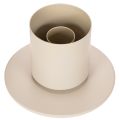 Castiçal moderno para vela cônica com base e cilindro de vidro, 31 cm | Floristik24.pt